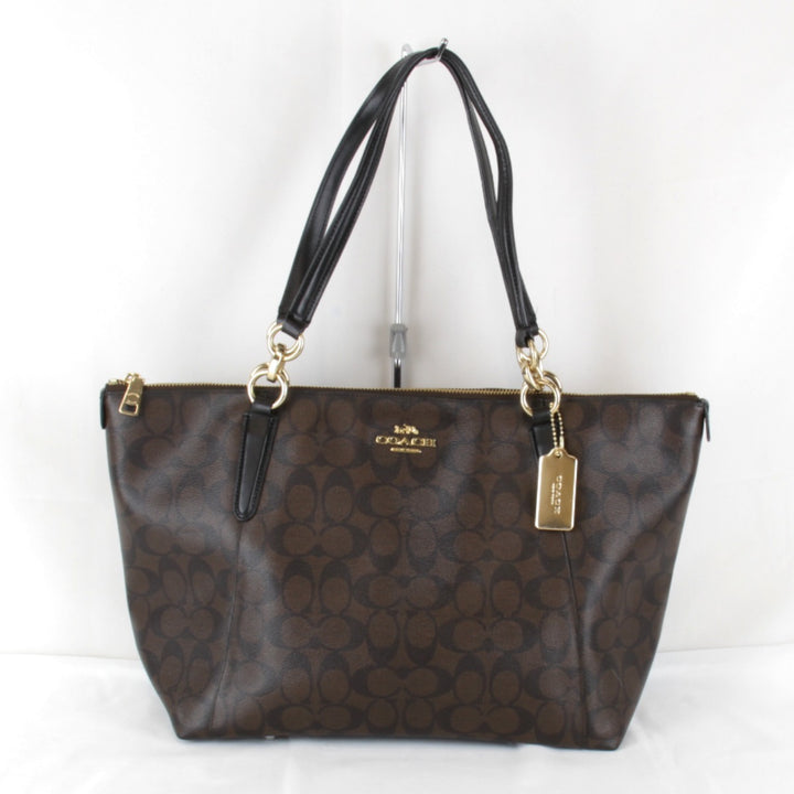 『USED』 
COACH コーチ 
 シグネチャー F58318 トートバッグ 
レザー ブラウン