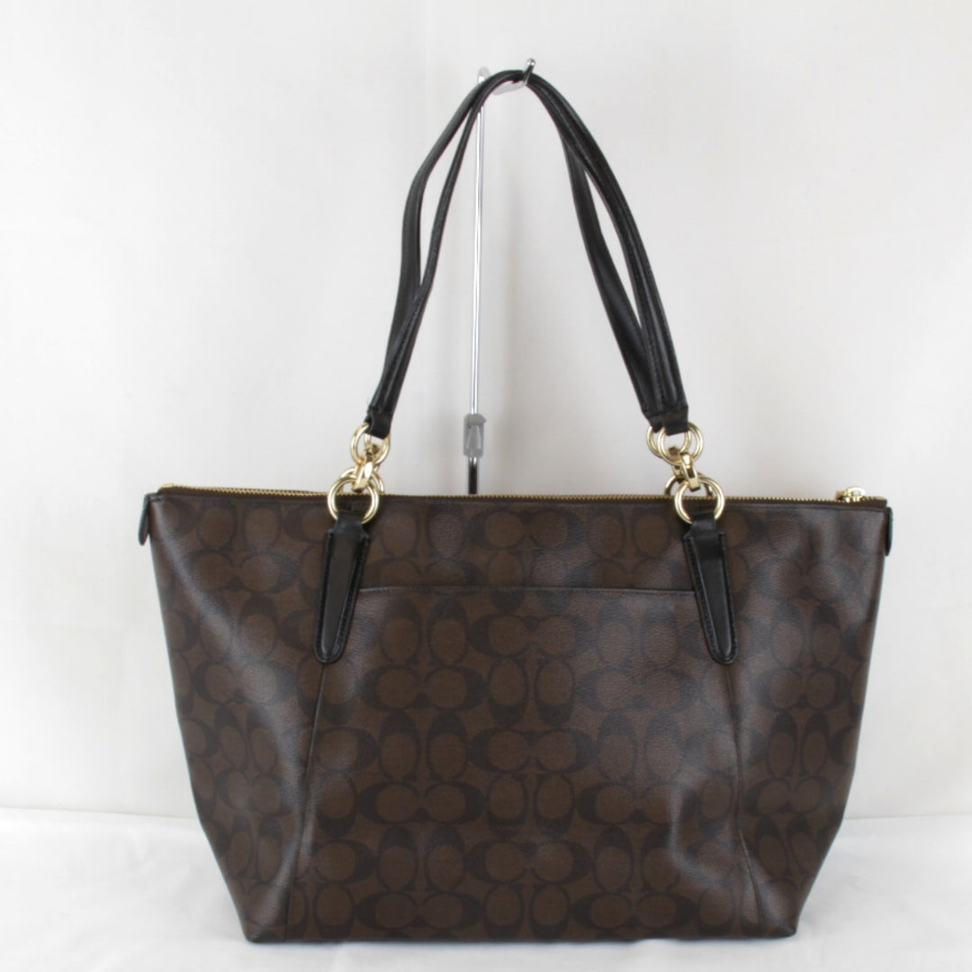 『USED』 
COACH コーチ 
 シグネチャー F58318 トートバッグ 
レザー ブラウン