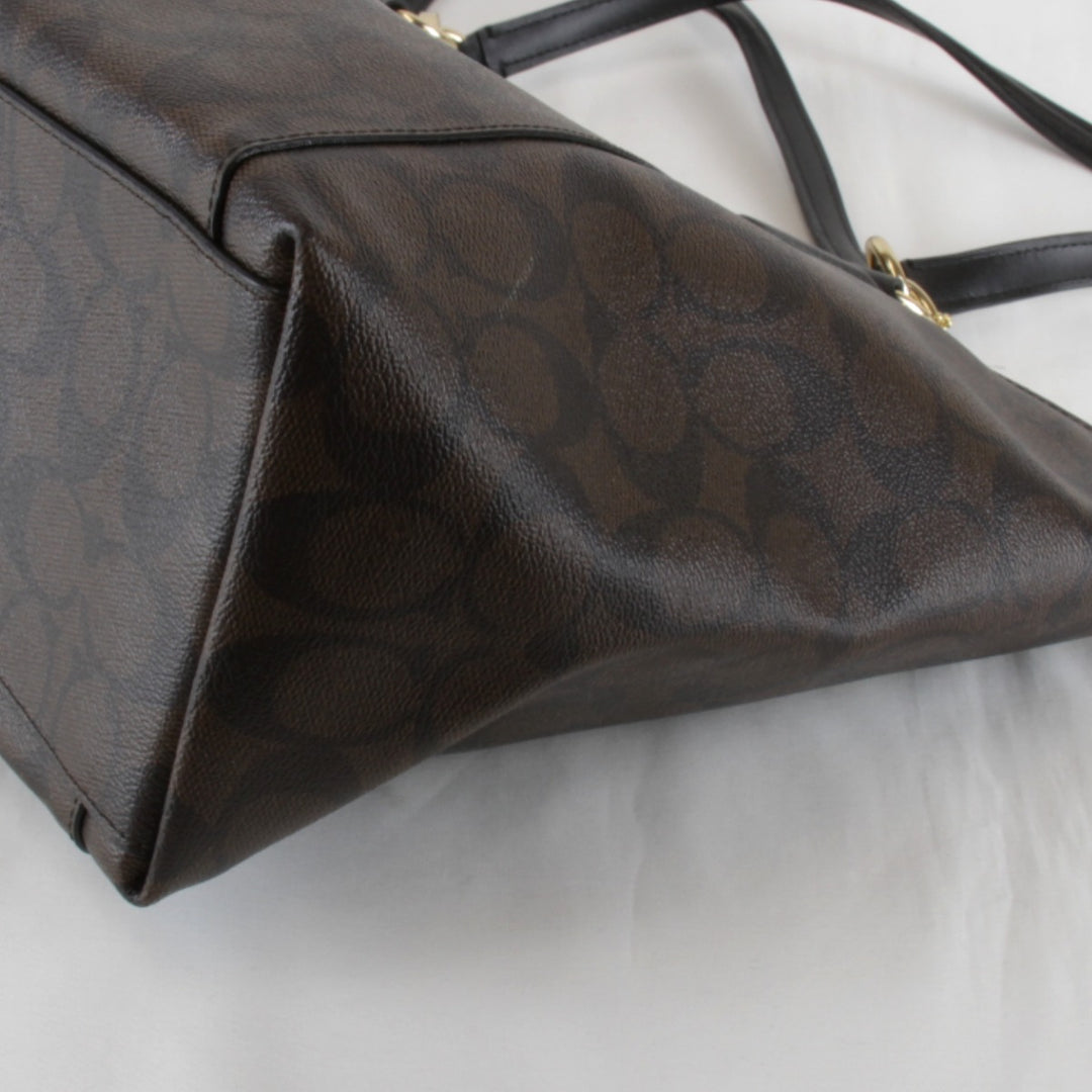 『USED』 
COACH コーチ 
 シグネチャー F58318 トートバッグ 
レザー ブラウン