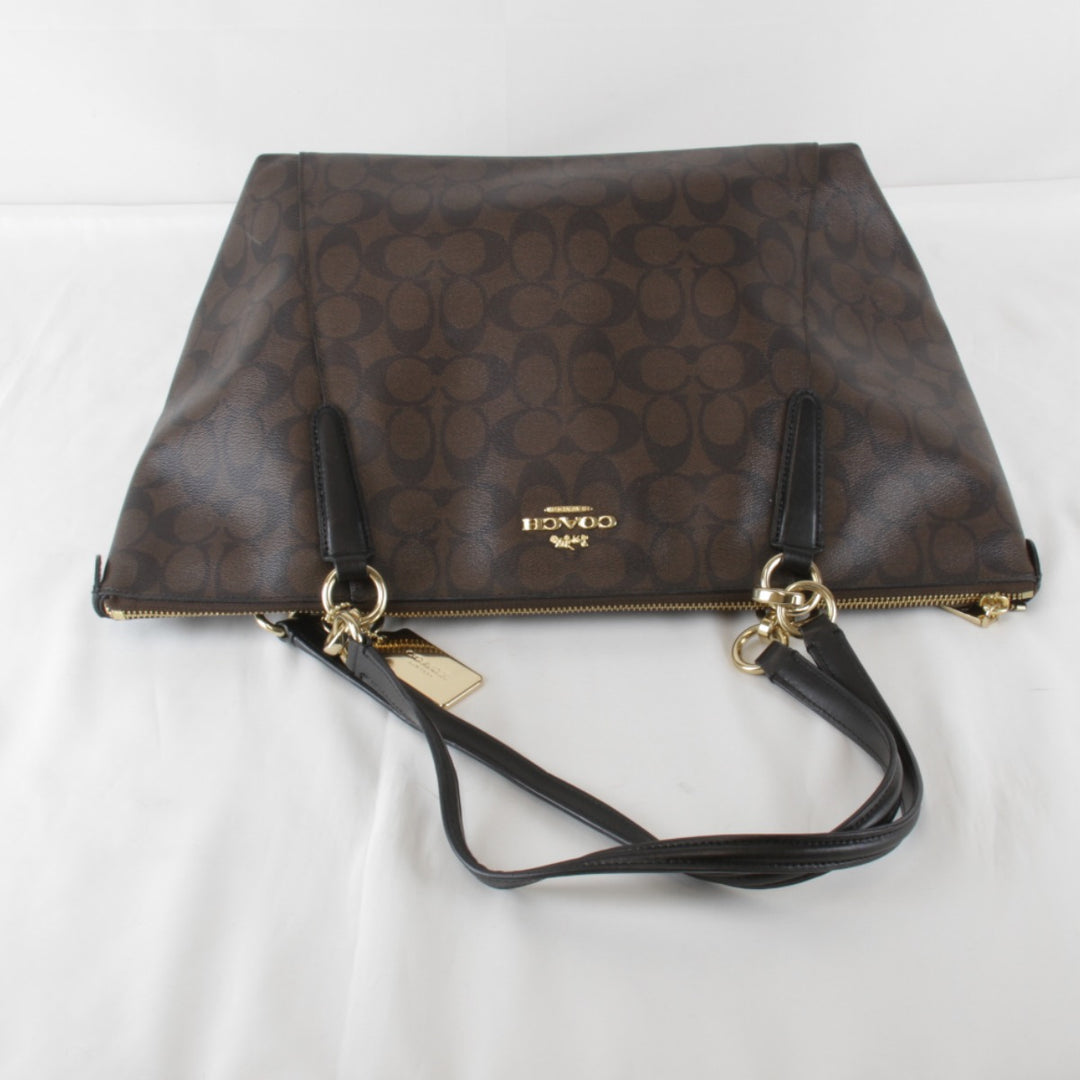 『USED』 
COACH コーチ 
 シグネチャー F58318 トートバッグ 
レザー ブラウン