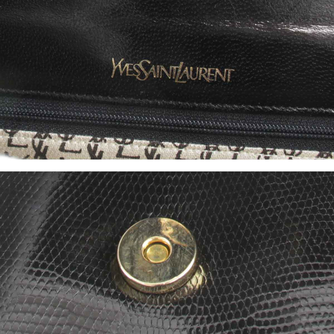 『USED』 
YVES SAINT LAURENT イヴ・サンローラン 
 クラッチバッグ 
 ブラック