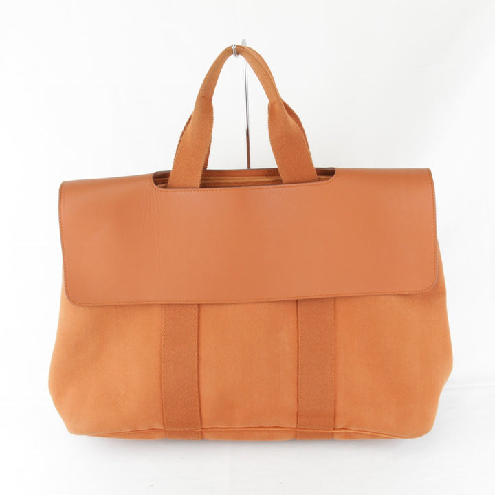 『USED』 
HERMES エルメス 
 ヴァルパライソGM ハンドバッグ 
キャンバス/レザー オレンジ