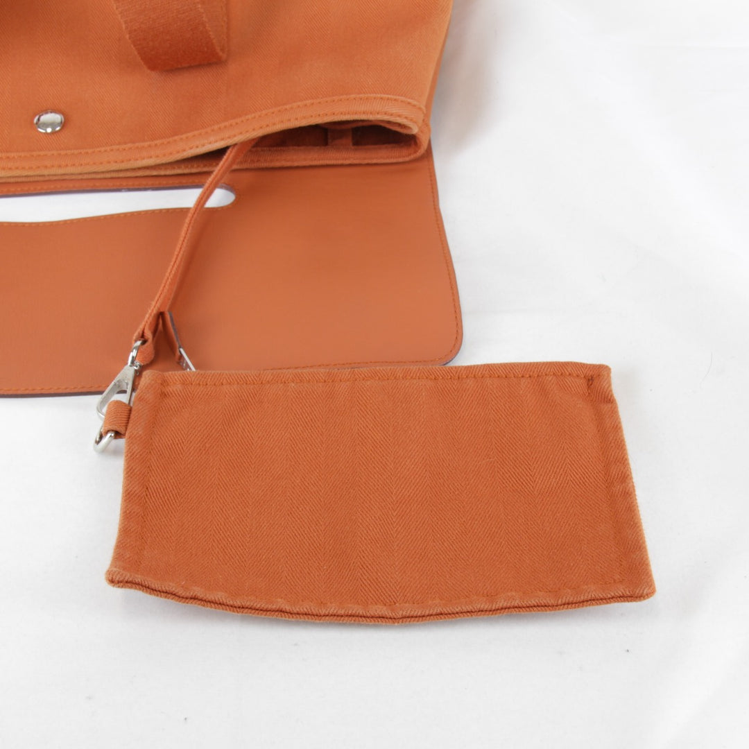 『USED』 
HERMES エルメス 
 ヴァルパライソGM ハンドバッグ 
キャンバス/レザー オレンジ