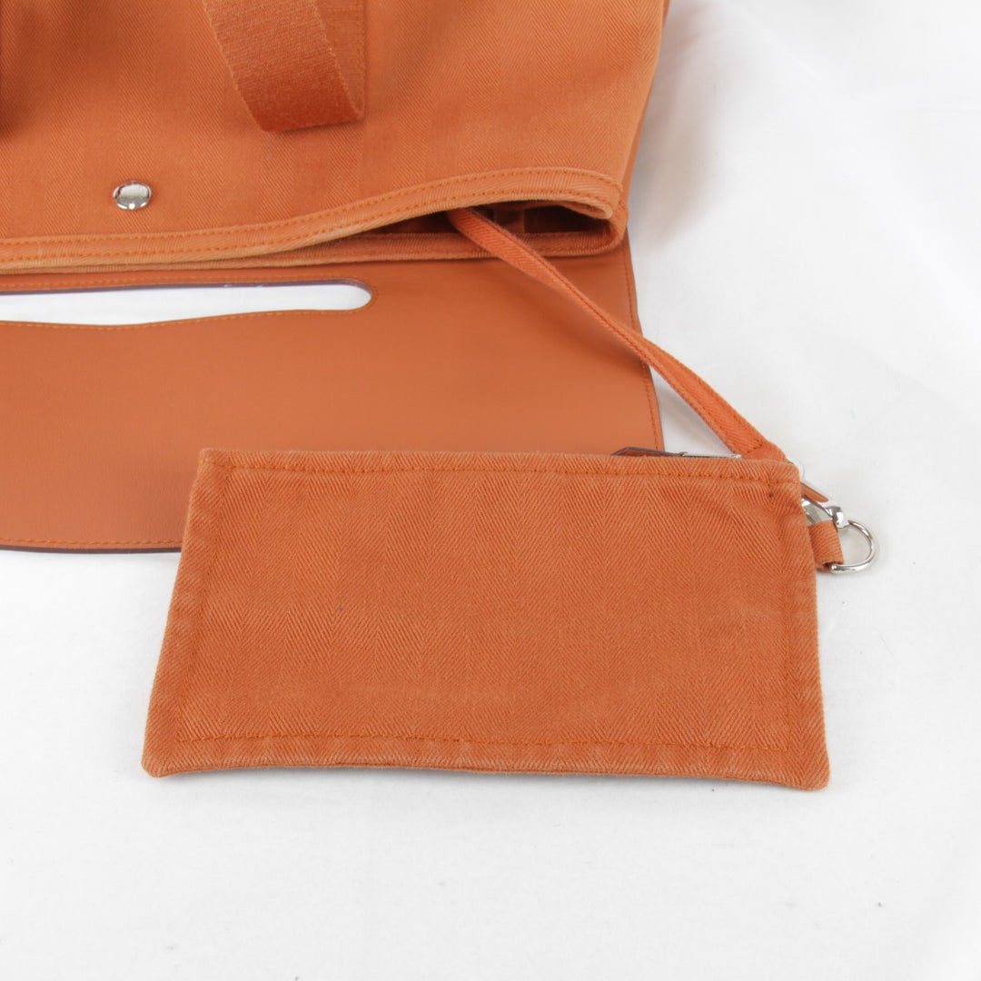 『USED』 
HERMES エルメス 
 ヴァルパライソGM ハンドバッグ 
キャンバス/レザー オレンジ
