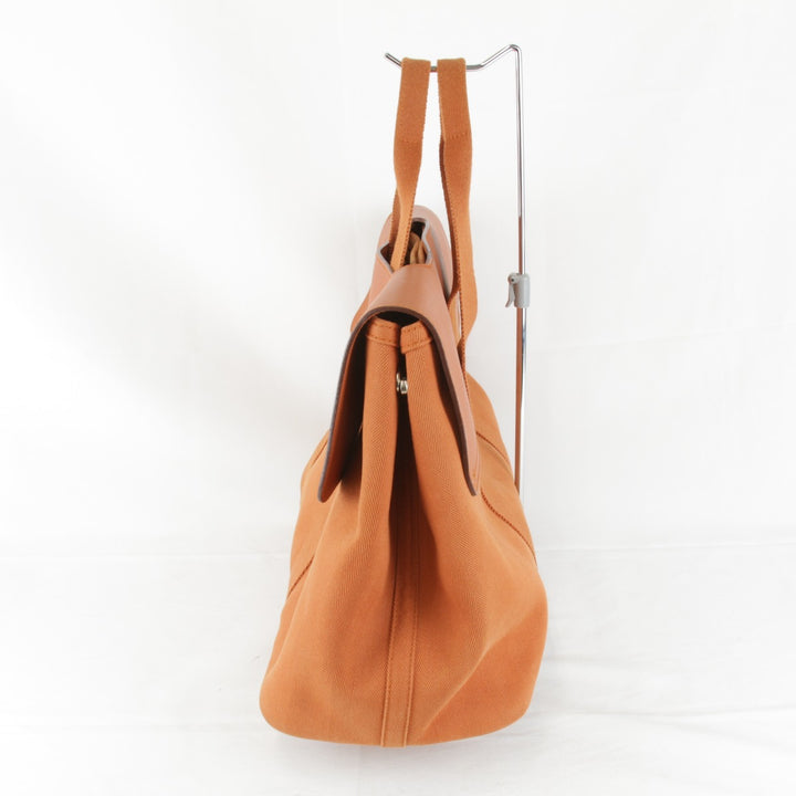 『USED』 
HERMES エルメス 
 ヴァルパライソGM ハンドバッグ 
キャンバス/レザー オレンジ