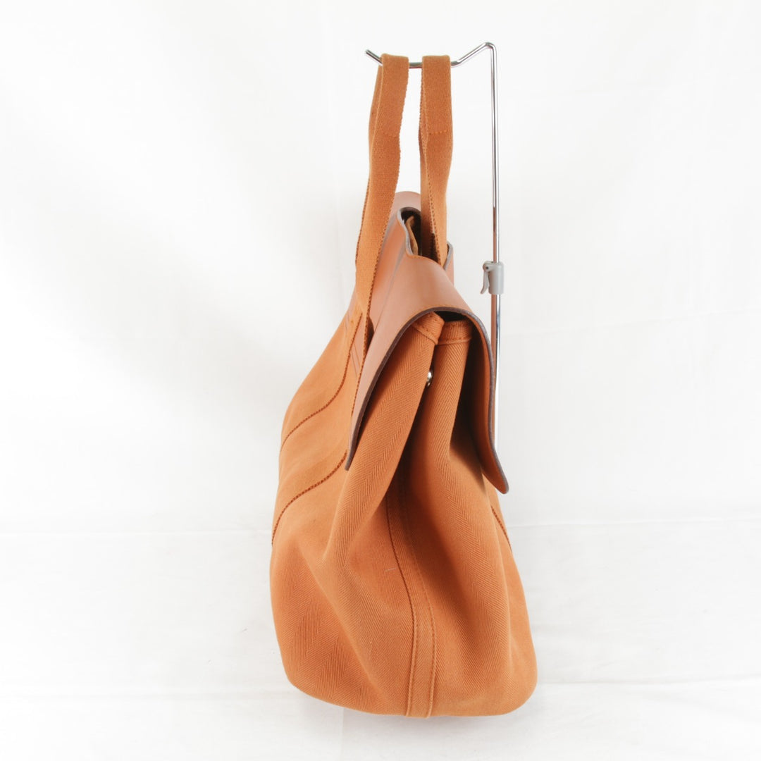 『USED』 
HERMES エルメス 
 ヴァルパライソGM ハンドバッグ 
キャンバス/レザー オレンジ