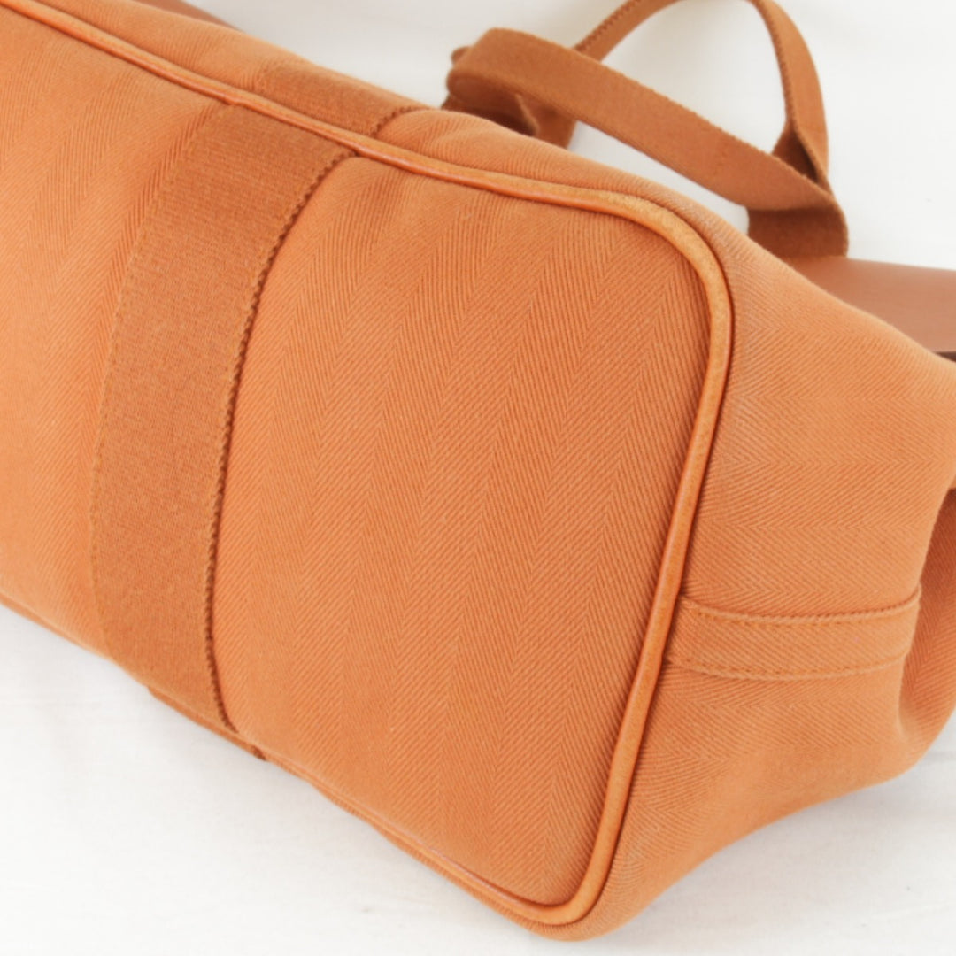 『USED』 
HERMES エルメス 
 ヴァルパライソGM ハンドバッグ 
キャンバス/レザー オレンジ