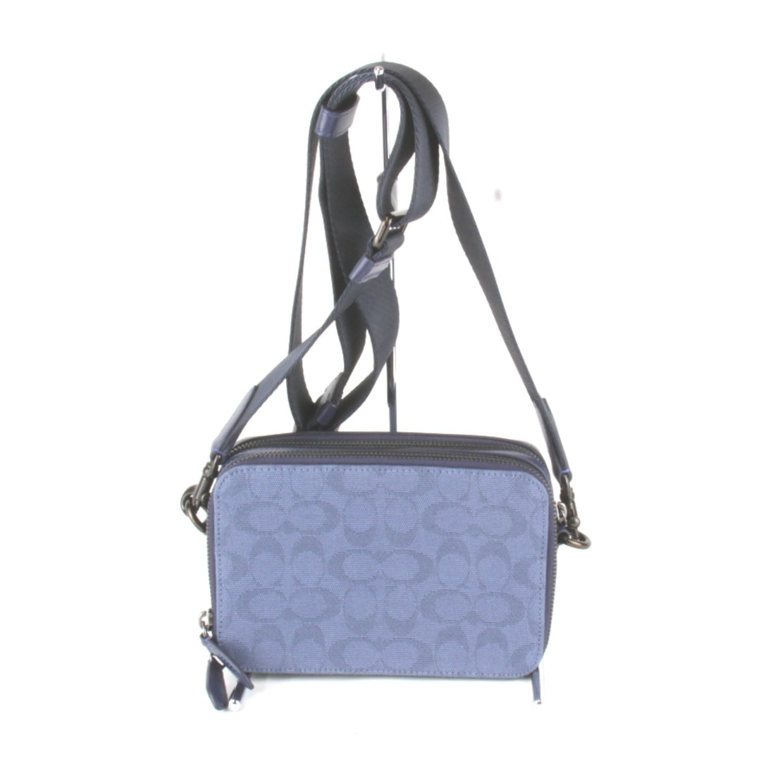 美品『USED』 
COACH コーチ 
 D2421-CU206 ショルダーバッグ 
キャンバス ブルー