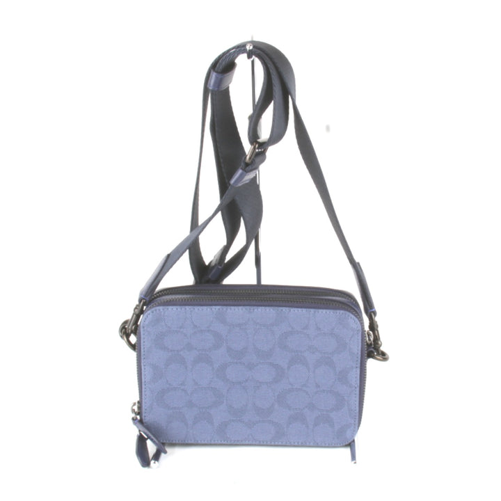 美品『USED』 
COACH コーチ 
 D2421-CU206 ショルダーバッグ 
キャンバス ブルー