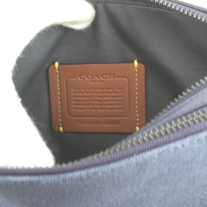 美品『USED』 
COACH コーチ 
 D2421-CU206 ショルダーバッグ 
キャンバス ブルー