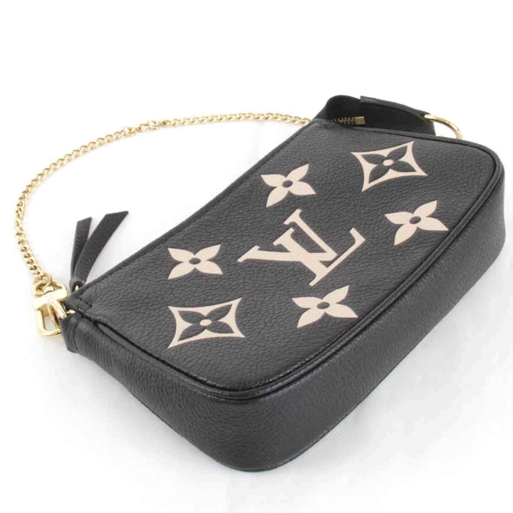 美品『USED』 
LOUIS VUITTON ルイ・ヴィトン 
 ミニポシェットアクセソワール M80732 アクセサリーポーチ 
レザー ブラック