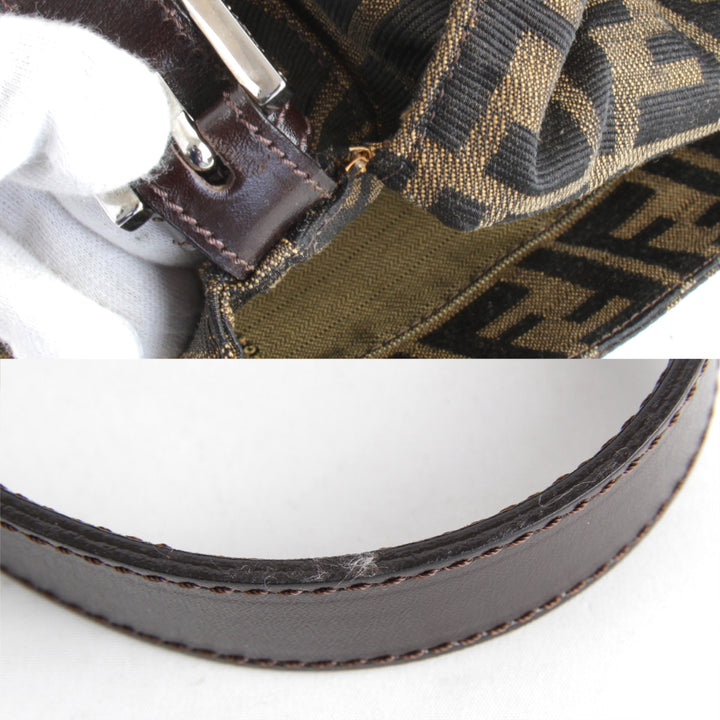 良品『USED』 
FENDI フェンディ 
 ショルダーバッグ 
キャンバス ブラウン