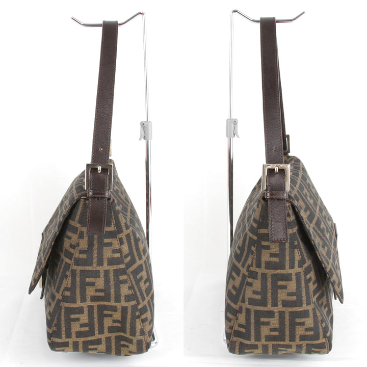 『USED』 
FENDI フェンディ 
 ショルダーバッグ 
キャンバス カーキ