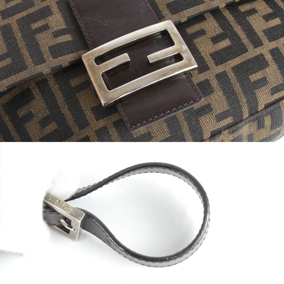 『USED』 
FENDI フェンディ 
 ショルダーバッグ 
キャンバス カーキ