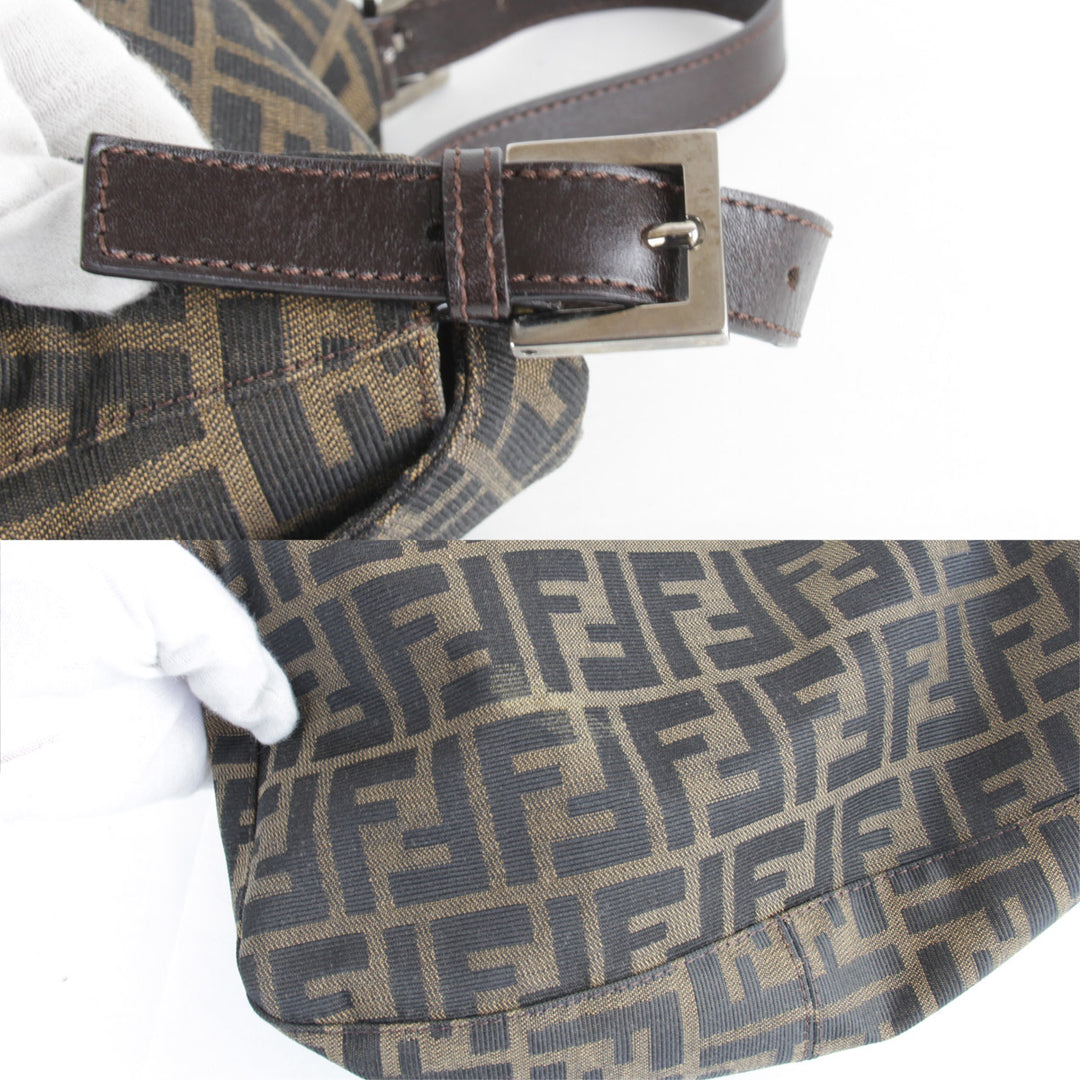 『USED』 
FENDI フェンディ 
 ショルダーバッグ 
キャンバス カーキ