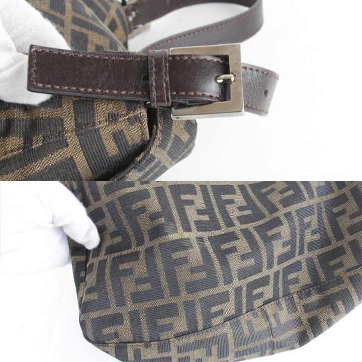 『USED』 
FENDI フェンディ 
 ショルダーバッグ 
キャンバス カーキ