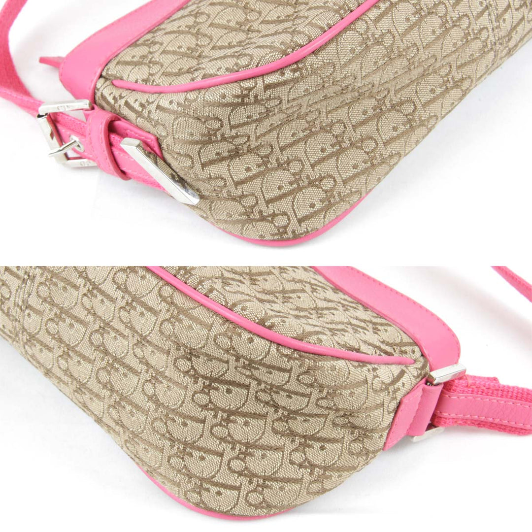 良品『USED』 
Christian Dior クリスチャンディオール 
 ショルダーバッグ 
キャンバス ピンク