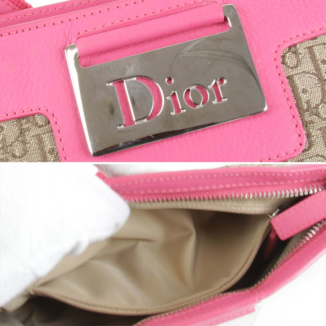 良品『USED』 
Christian Dior クリスチャンディオール 
 ショルダーバッグ 
キャンバス ピンク