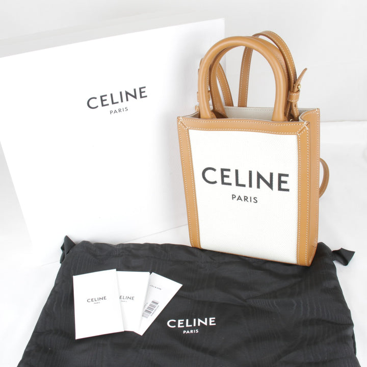 極美品『USED』 
CELINE セリーヌ 
 ショルダーバッグ 
キャンバス ホワイト