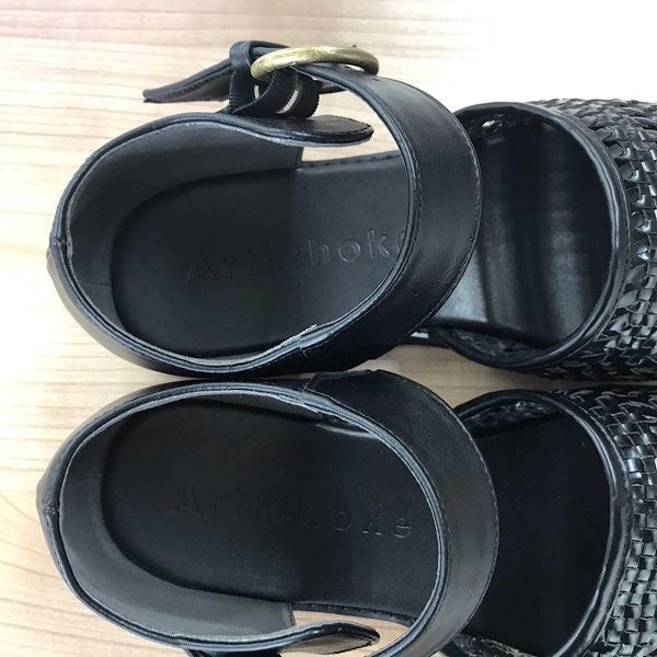 『USED』 
 
 antiqua Artichoke アンティカ アーティーチョーク メッシュサンダル Sサイズ サンダル 
合成皮革 ブラック
