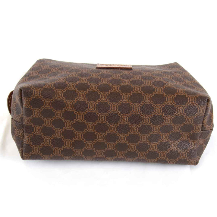 良品『USED』 
CELINE セリーヌ 
 マカダム柄 ポーチ 
PVC ブラウン