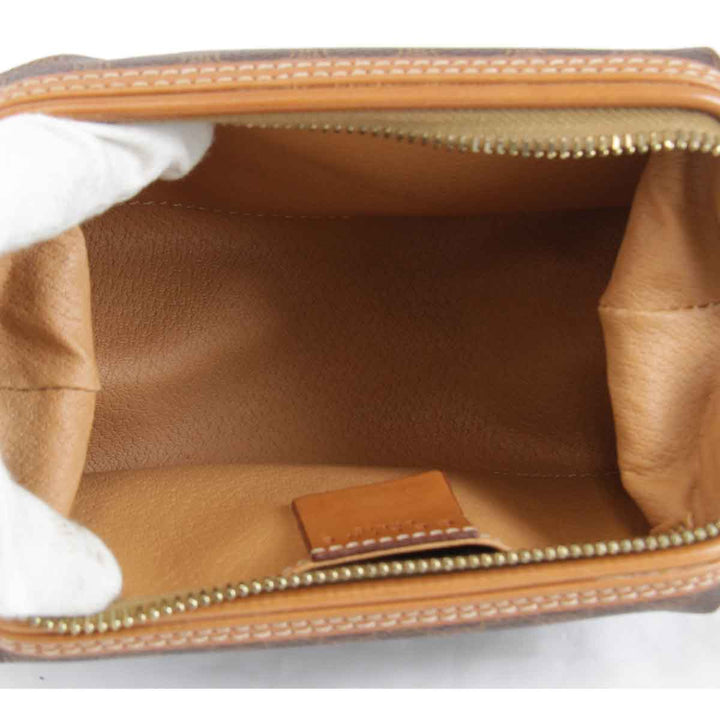 良品『USED』 
CELINE セリーヌ 
 マカダム柄 ポーチ 
PVC ブラウン