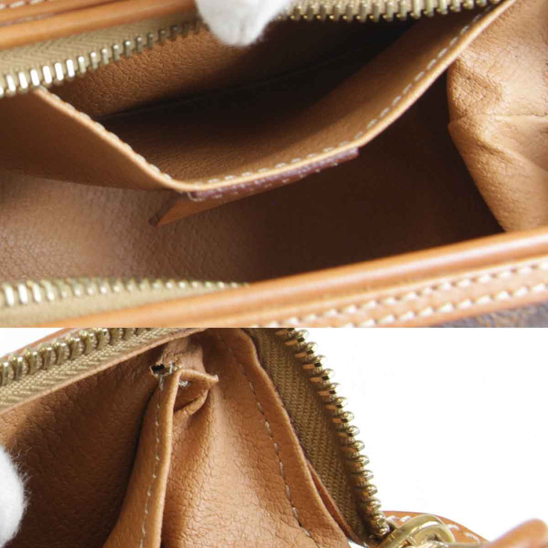 良品『USED』 
CELINE セリーヌ 
 マカダム柄 ポーチ 
PVC ブラウン