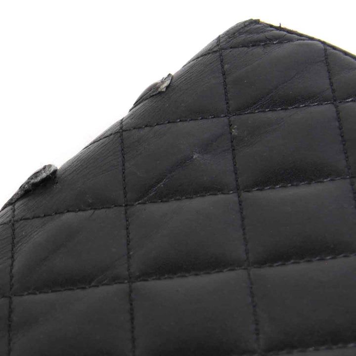 『USED』 
CHANEL シャネル 
 カンボンライン 長財布 
レザー ブラック
