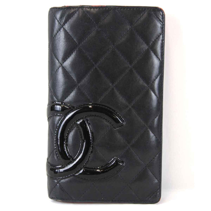 『USED』 
CHANEL シャネル 
 カンボンライン 長財布 
レザー ブラック