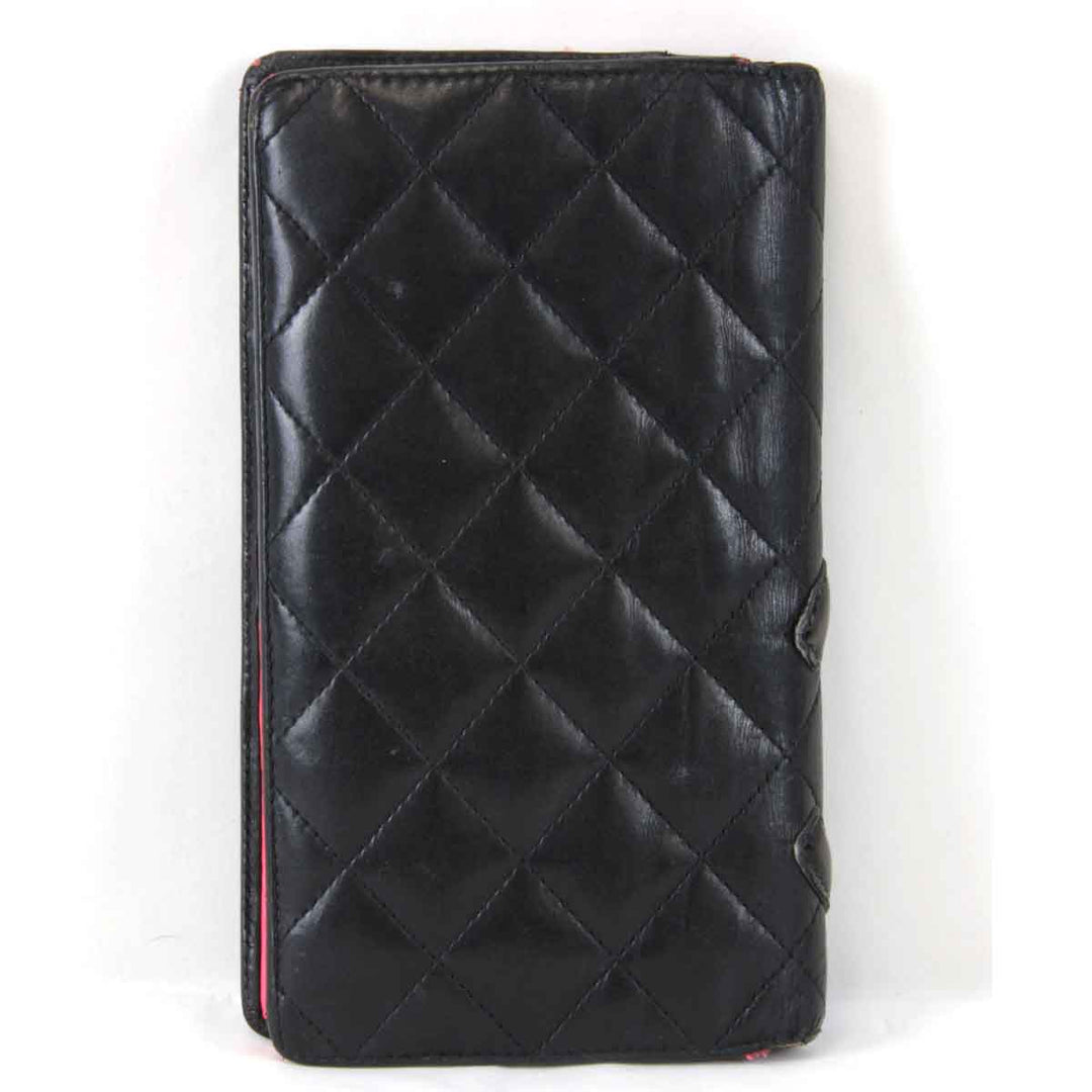 『USED』 
CHANEL シャネル 
 カンボンライン 長財布 
レザー ブラック