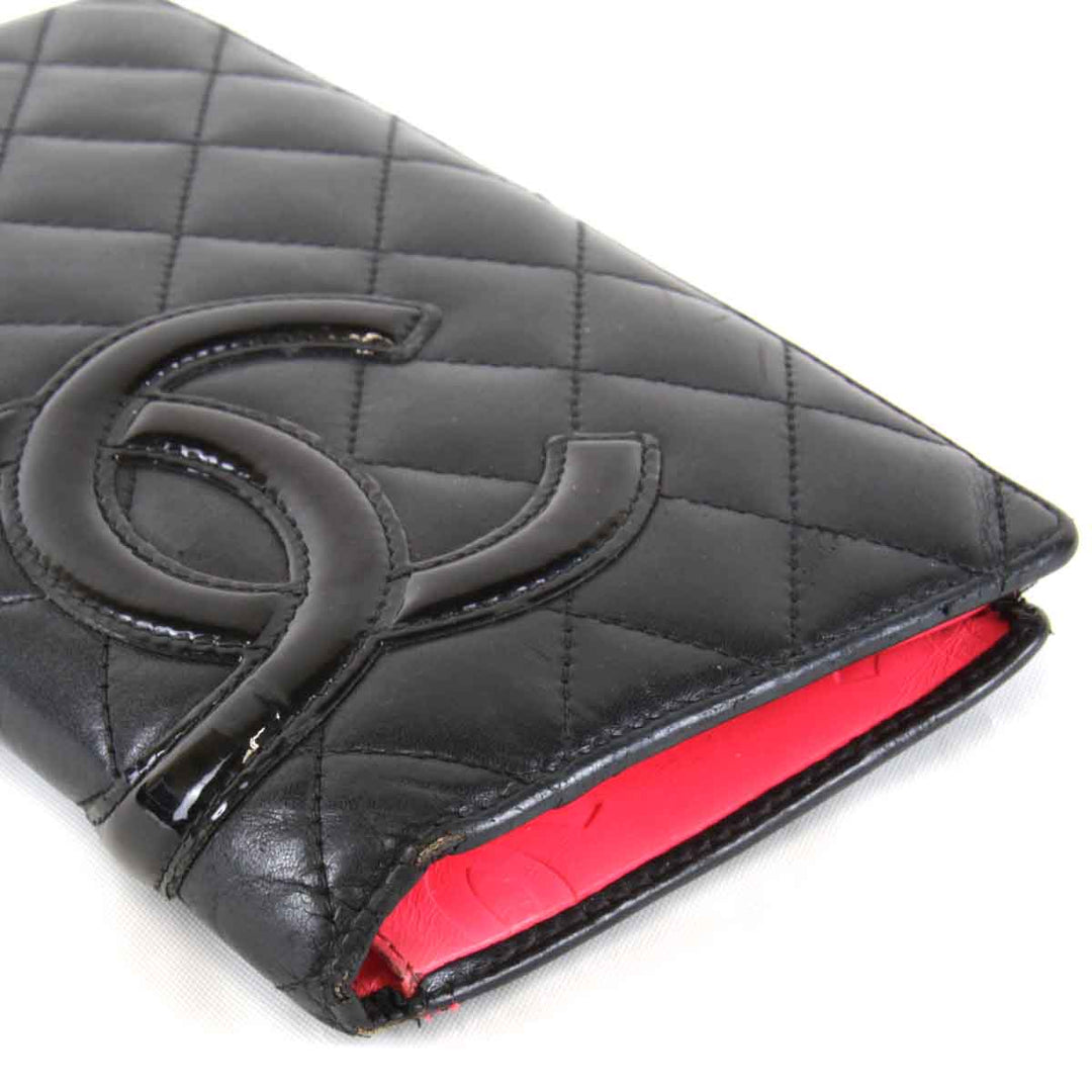 『USED』 
CHANEL シャネル 
 カンボンライン 長財布 
レザー ブラック