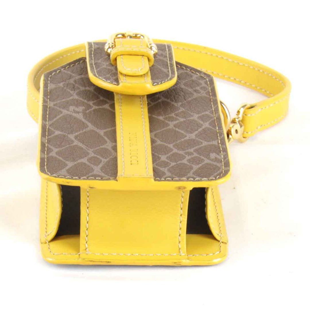 美品『USED』 
NINA RICCI ニナリッチ 
 ポーチ 
レザー イエロー