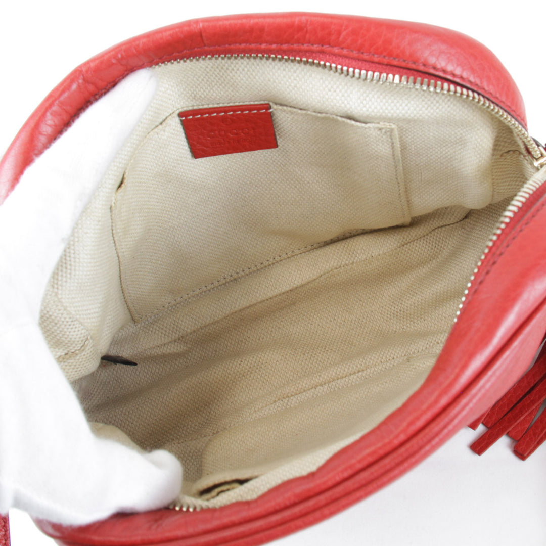 『USED』 
GUCCI グッチ 
 308364 498879 ショルダーバッグ 
レザー レッド