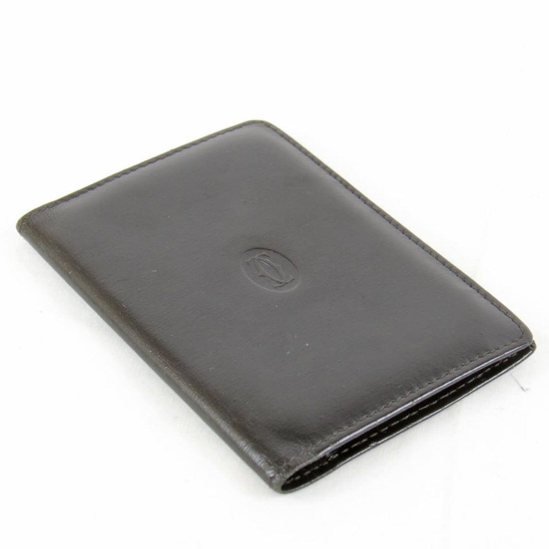 『USED』 
CARTIER カルティエ 
 カードケース 
レザー ブラック