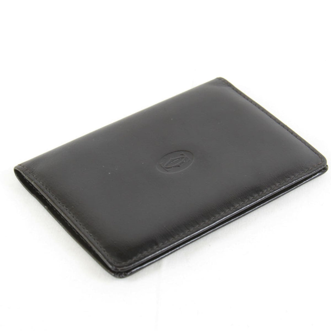 『USED』 
CARTIER カルティエ 
 カードケース 
レザー ブラック