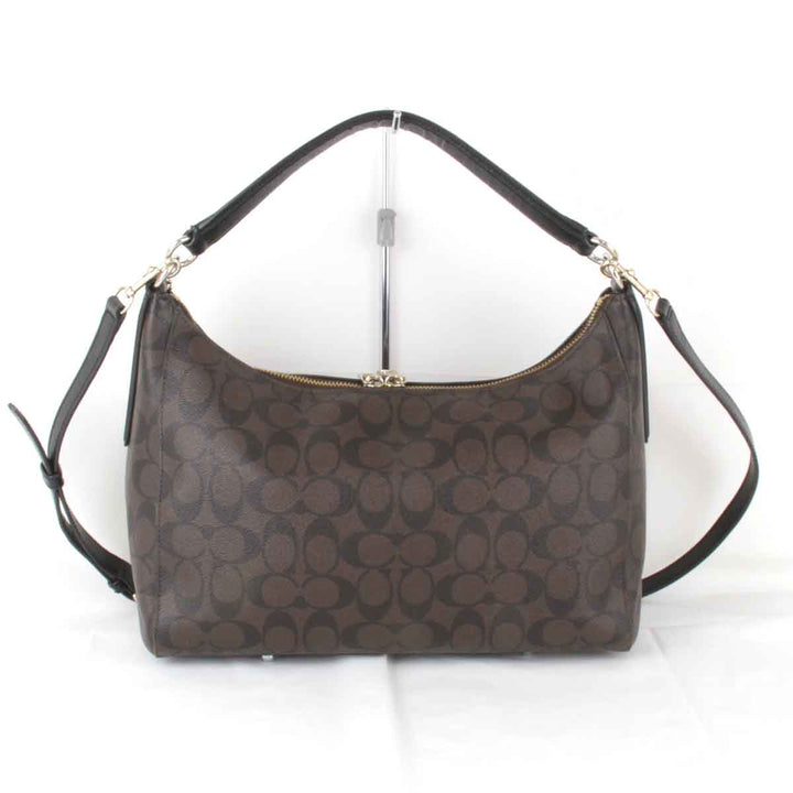 良品『USED』 
COACH コーチ 
 シグネチャー 2way(ベルト穴開け)  F34899 ショルダーバッグ 
PVCコーティングキャンバス ブラウン