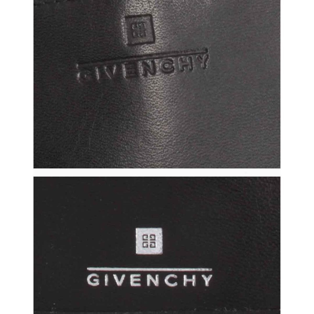 『USED』 
GIVENCHY ジバンシィ 
 チェック 二つ折り財布 
レザー ブラック