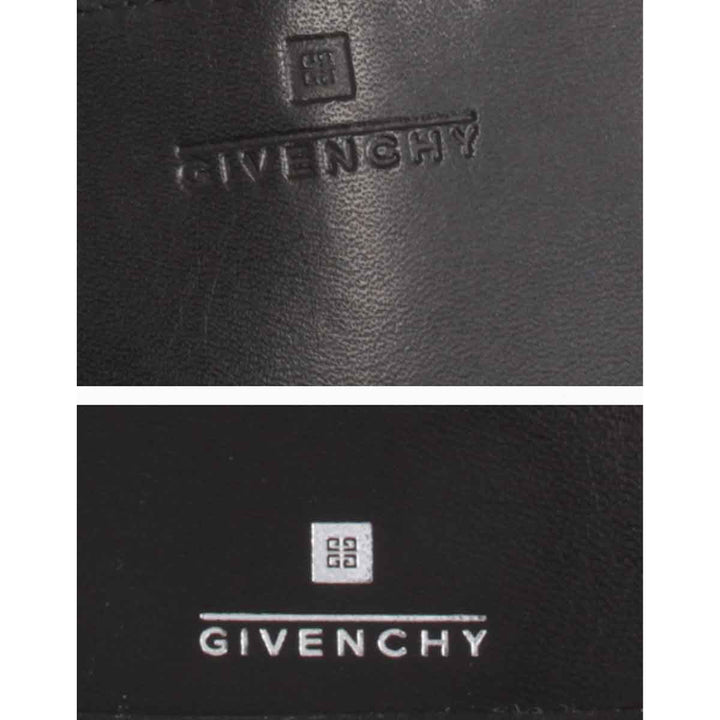 『USED』 
GIVENCHY ジバンシィ 
 チェック 二つ折り財布 
レザー ブラック