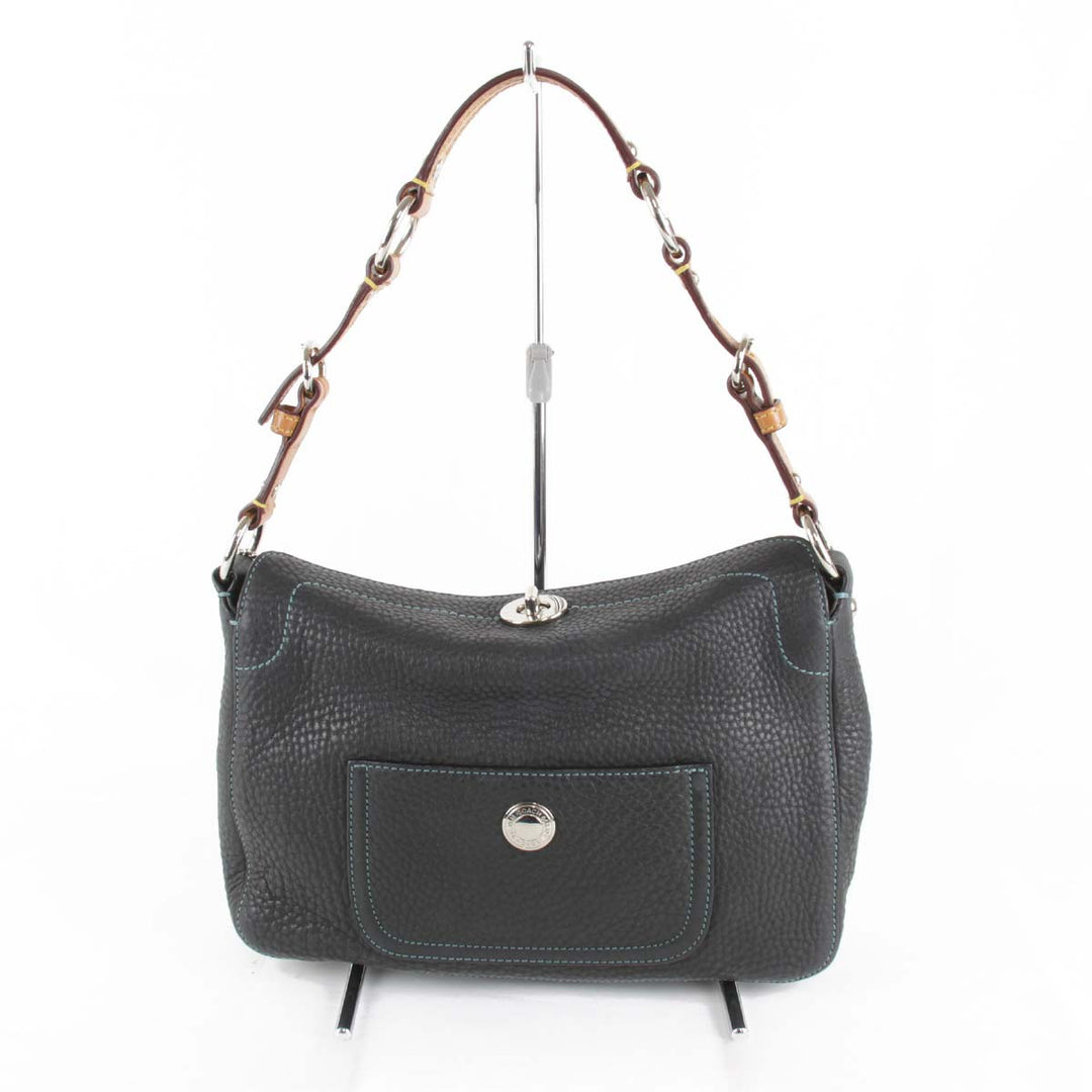 美品『USED』 
COACH コーチ 
 8A38 ショルダーバッグ 
レザー ネイビー