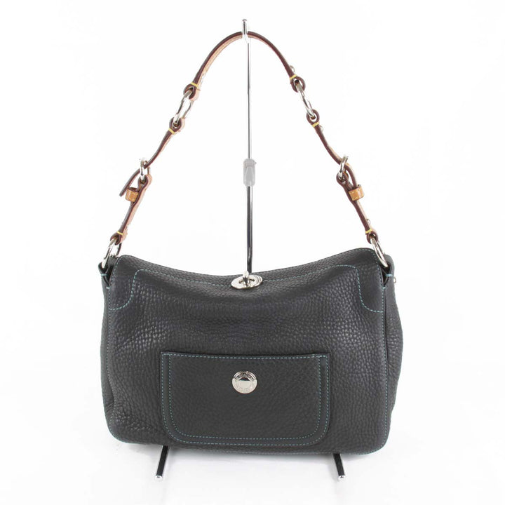 美品『USED』 
COACH コーチ 
 8A38 ショルダーバッグ 
レザー ネイビー