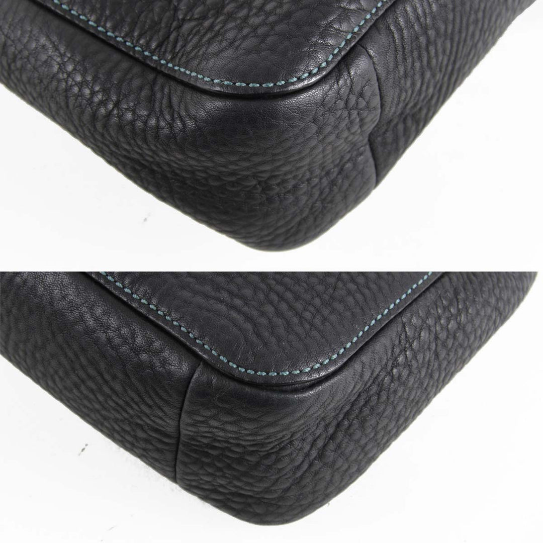 美品『USED』 
COACH コーチ 
 8A38 ショルダーバッグ 
レザー ネイビー