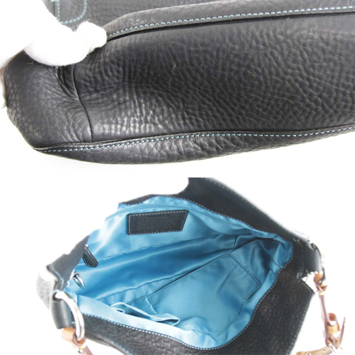 美品『USED』 
COACH コーチ 
 8A38 ショルダーバッグ 
レザー ネイビー