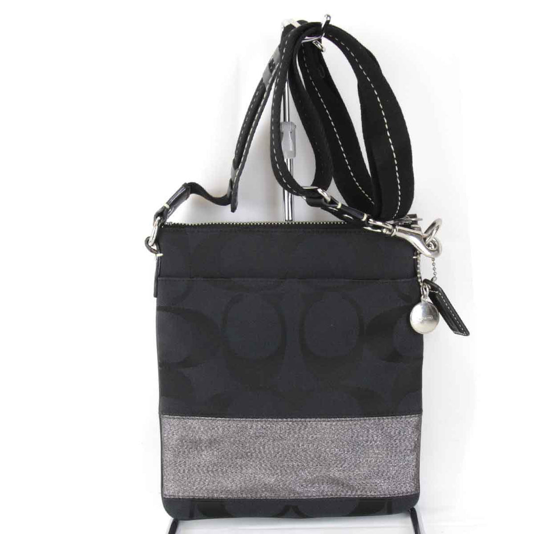 『USED』 
COACH コーチ 
 F06M-10129 ショルダーバッグ 
キャンバス ブラック