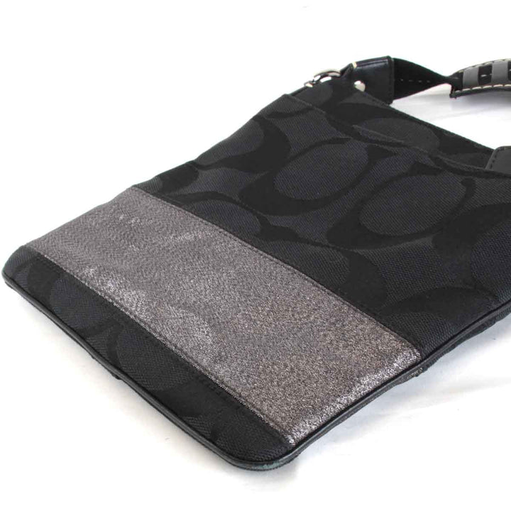 『USED』 
COACH コーチ 
 F06M-10129 ショルダーバッグ 
キャンバス ブラック