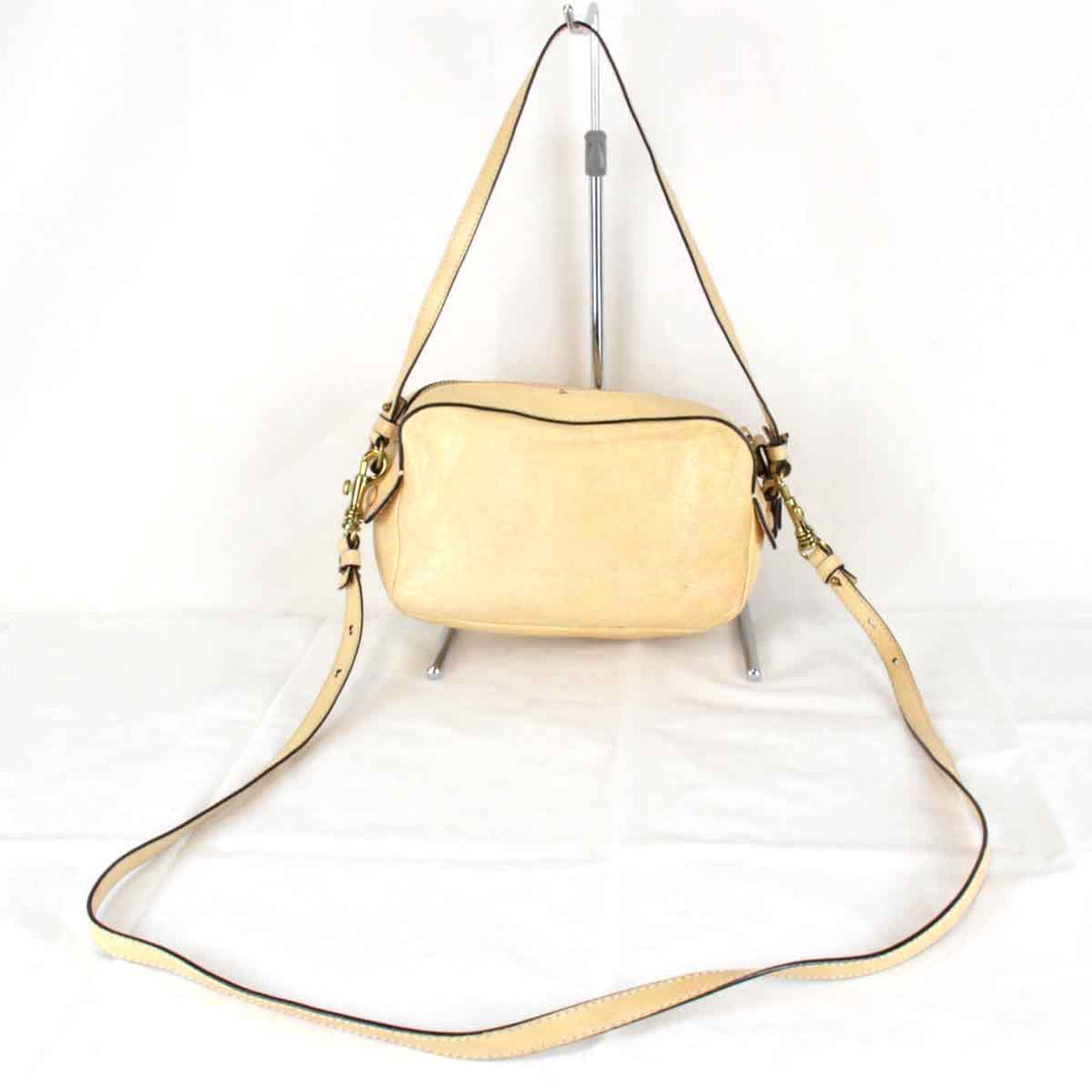 『USED』 
Chloe クロエ 
 ショルダーバッグ 
レザー ベージュ