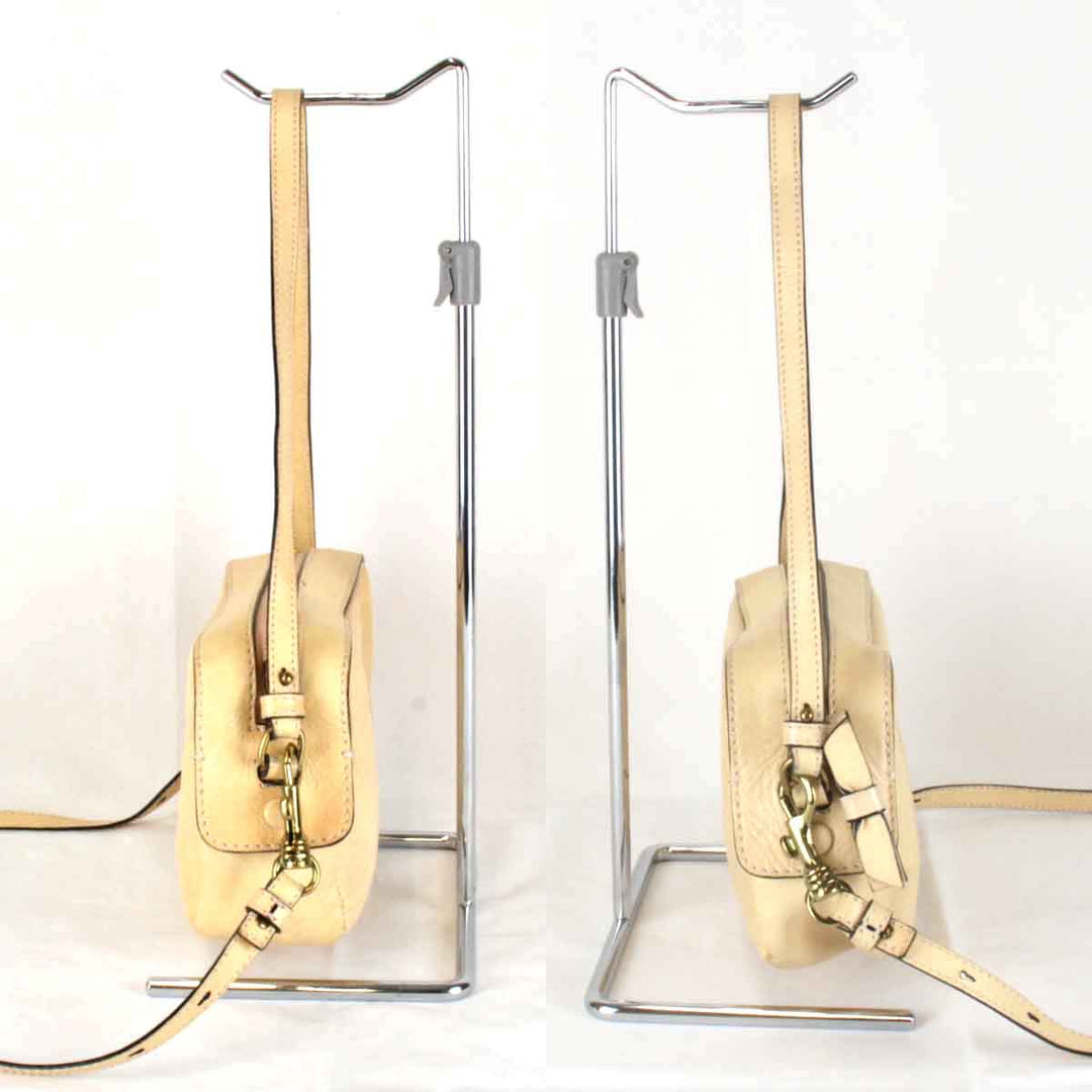 『USED』 
Chloe クロエ 
 ショルダーバッグ 
レザー ベージュ