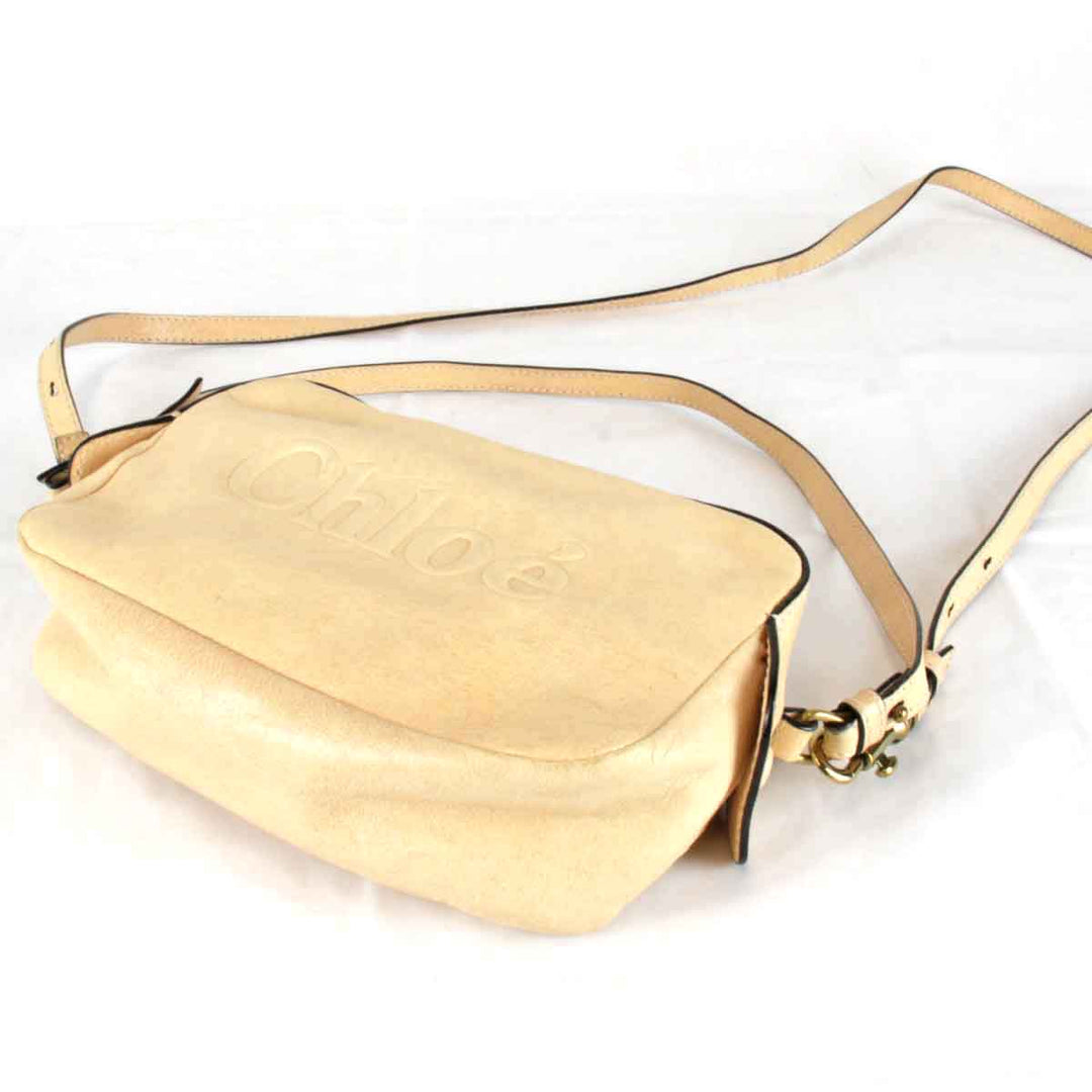 『USED』 
Chloe クロエ 
 ショルダーバッグ 
レザー ベージュ