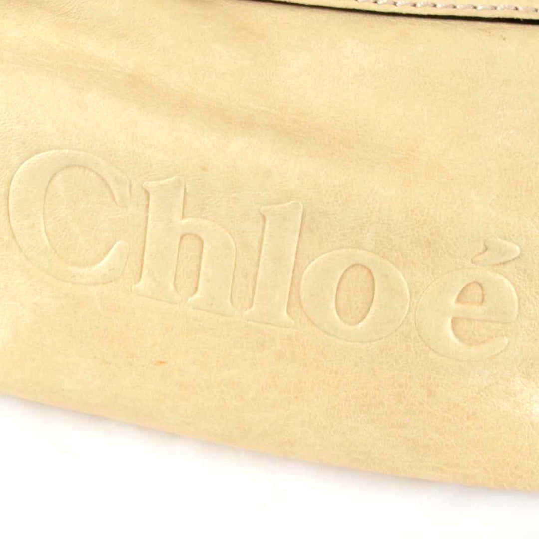 『USED』 
Chloe クロエ 
 ショルダーバッグ 
レザー ベージュ