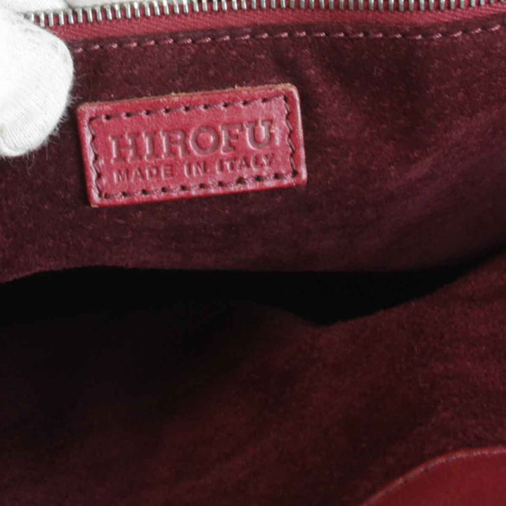 『USED』 
HIROFU ヒロフ 
 トートバッグ 
レザー レッド