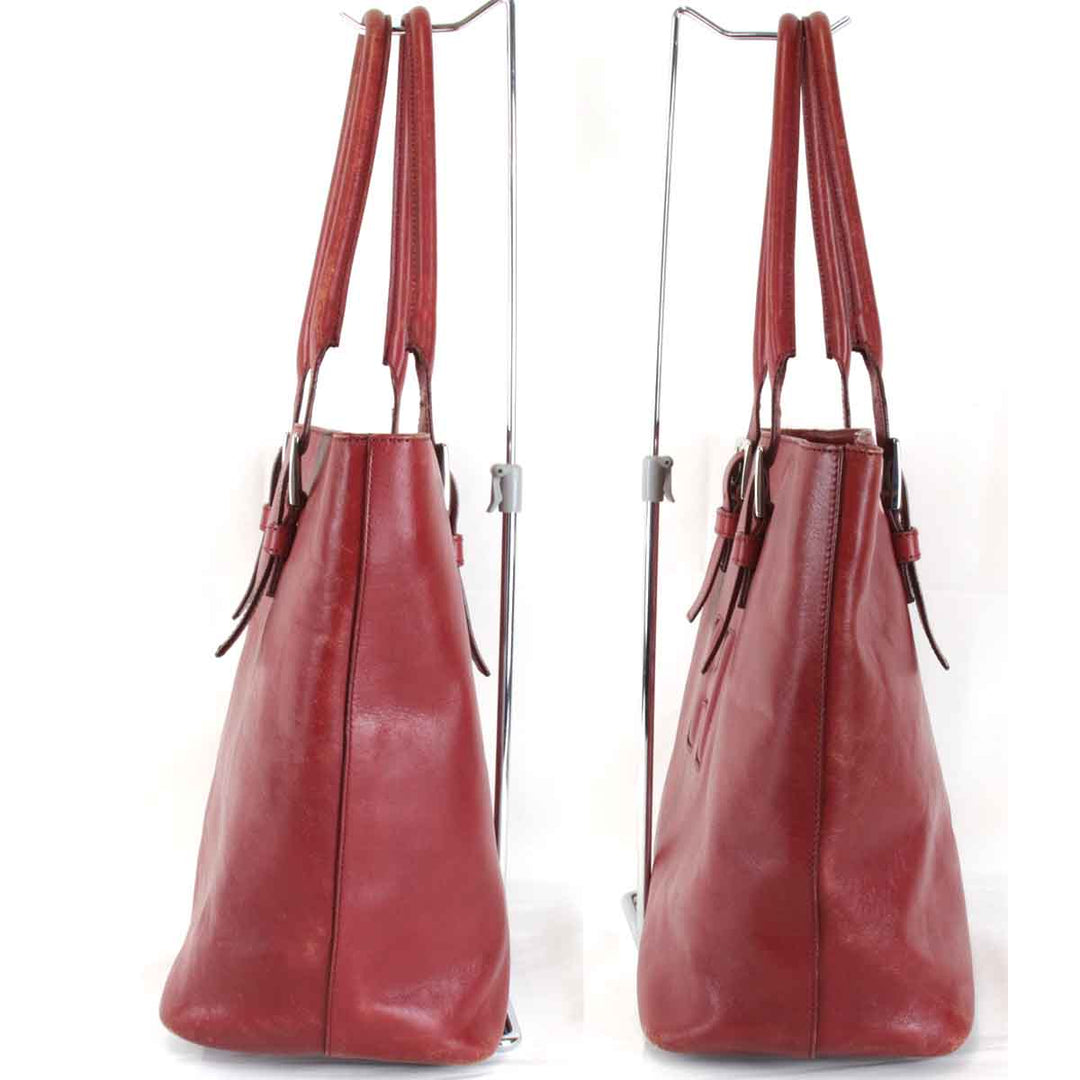 『USED』 
HIROFU ヒロフ 
 トートバッグ 
レザー レッド